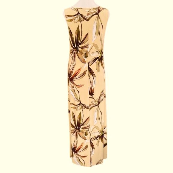 TAHARI sleeveless floral sheath style maxi dress size small. - Picture 3 of 8